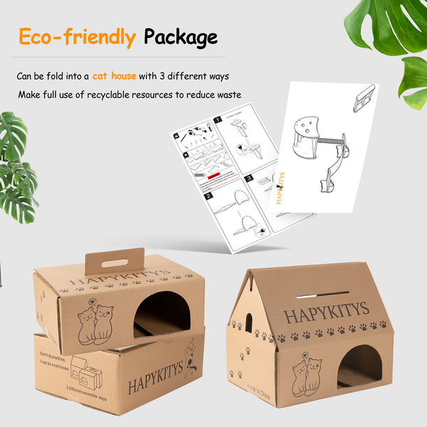 Mushroom Cat Tree House Wall Mounted with Scrathing Post Indoor Cat Climbing Shelves Hammock for Wall Solid Wood Cat Climber